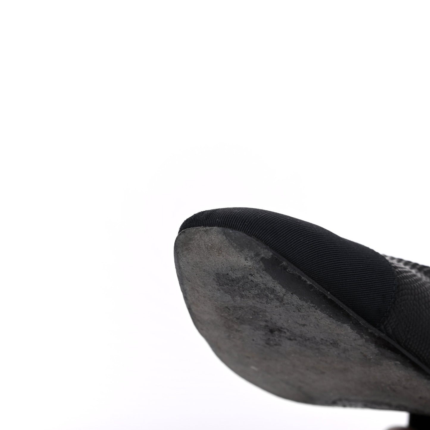 Lizard Grosgrain Cap Toe CC Slingback Sandals 37.5 Black