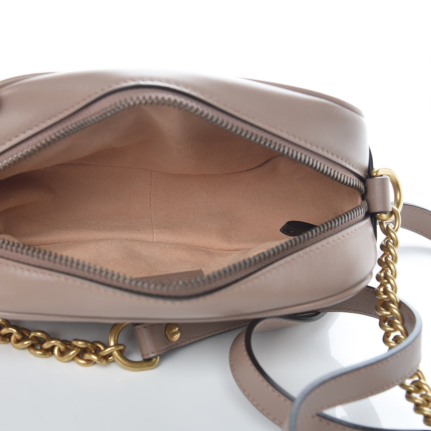Gucci Calfskin Matelasse Mini GG Marmont Chain Shoulder Bag Porcelain Rose 5 of 10