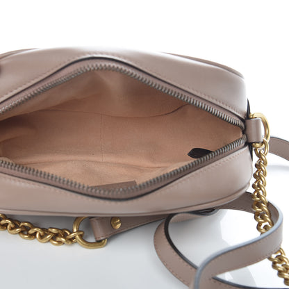 Gucci Calfskin Matelasse Mini GG Marmont Chain Shoulder Bag Porcelain Rose 5 of 10