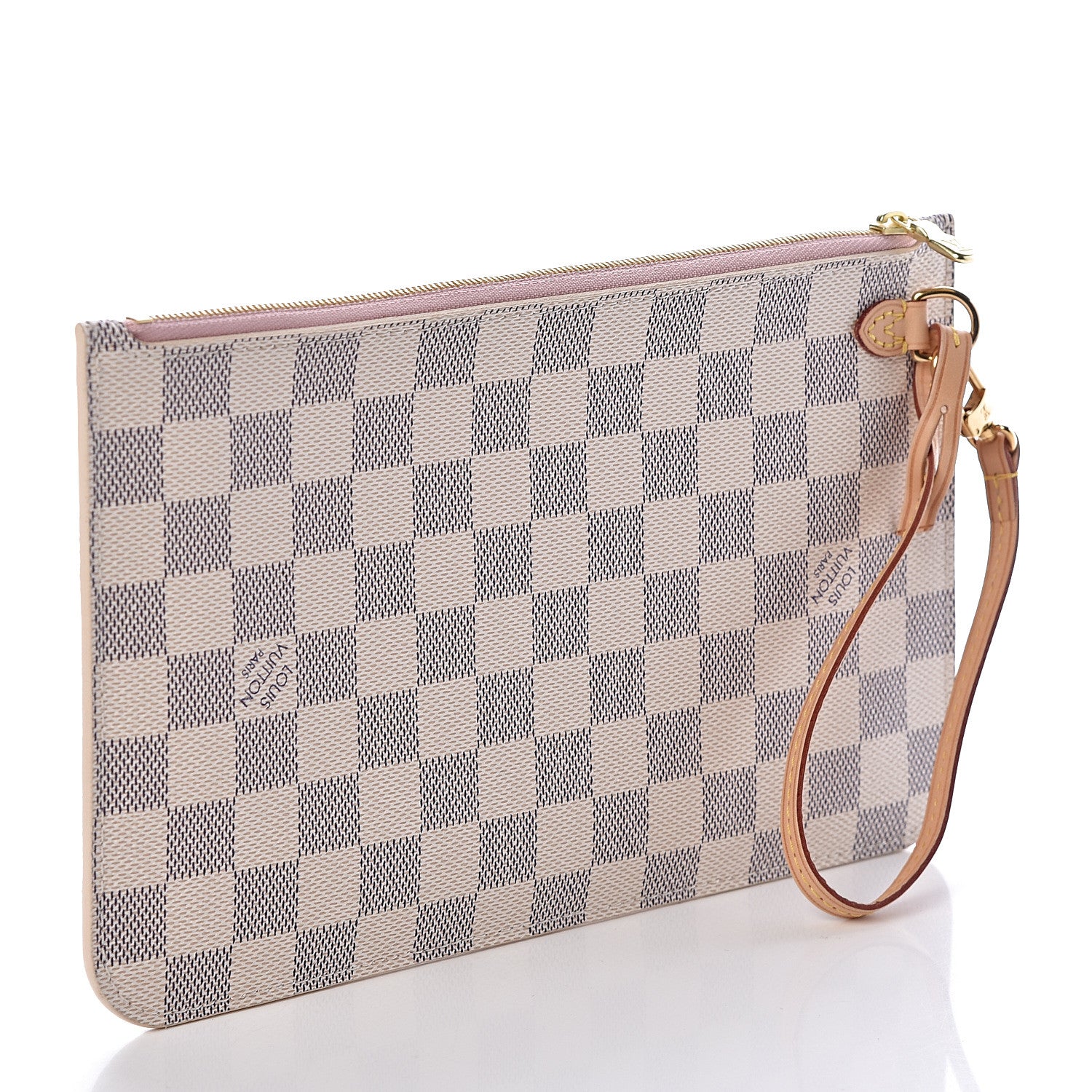 Louis Vuitton Damier Azur Neverfull MM GM Pochette Rose Ballerine 3 of 6