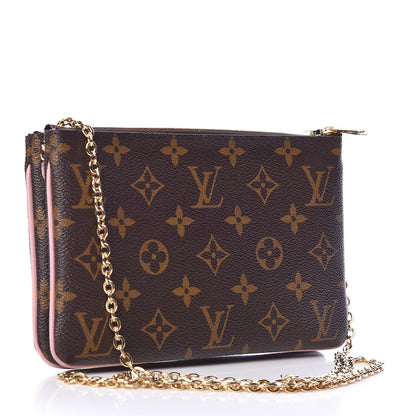Louis Vuitton Monogram Blooming Flowers Double Zip Pochette 3 of 10