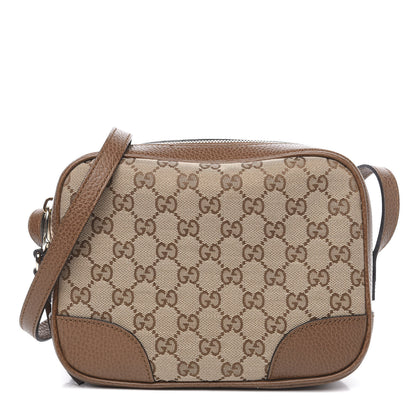 Gucci Monogram Mini Bree Messenger Bag Beige Tabacco 1 of 11