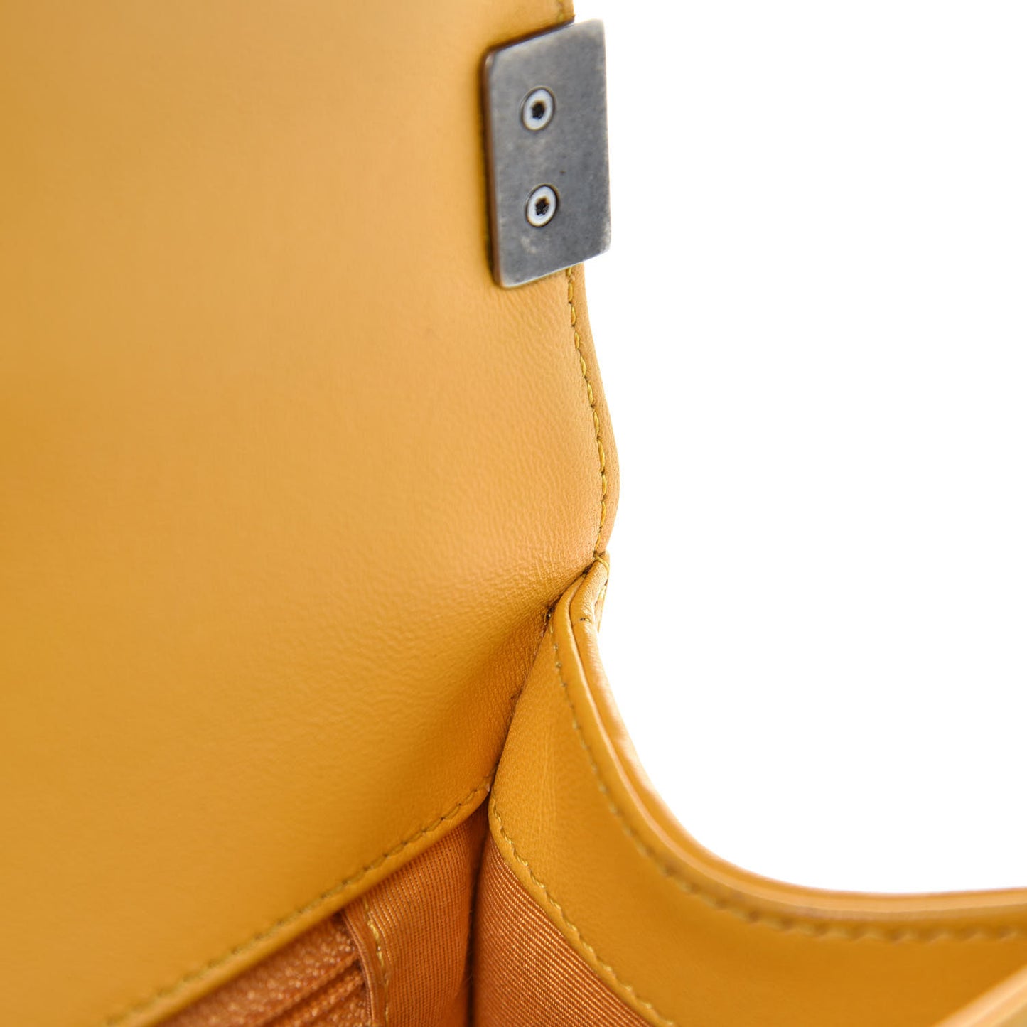 Lambskin Quilted New Medium Boy Flap Yellow