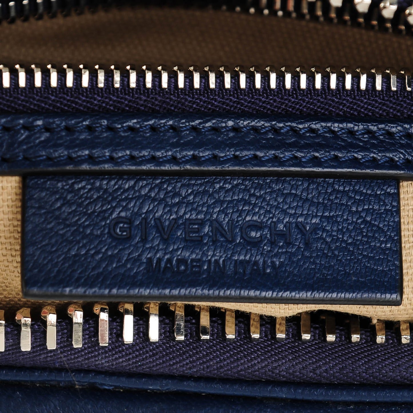 Sugar Goatskin Mini Antigona Navy