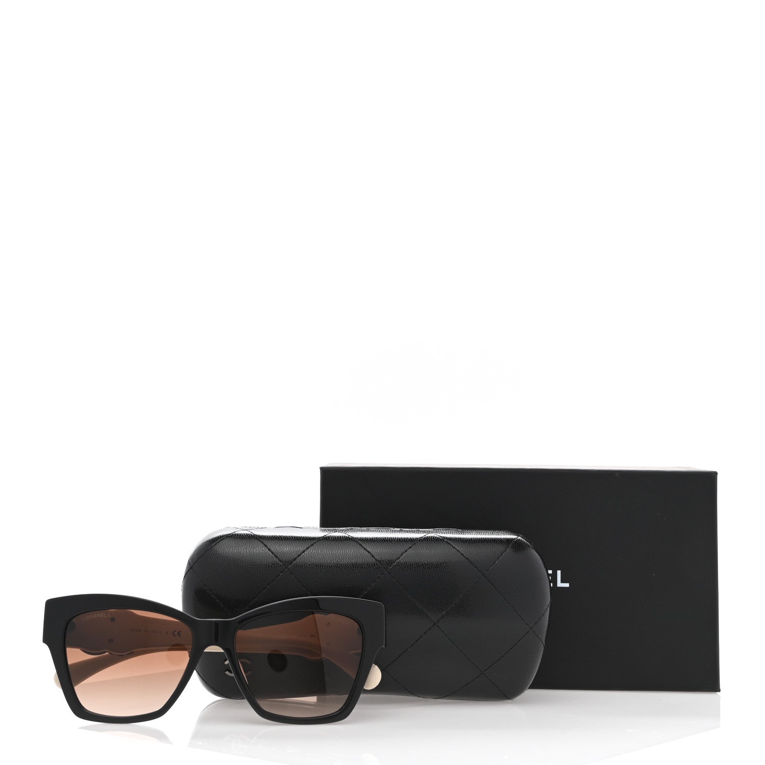 Chanel Acetate Square CC Sunglasses 5456 Ivory Black 8 of 8
