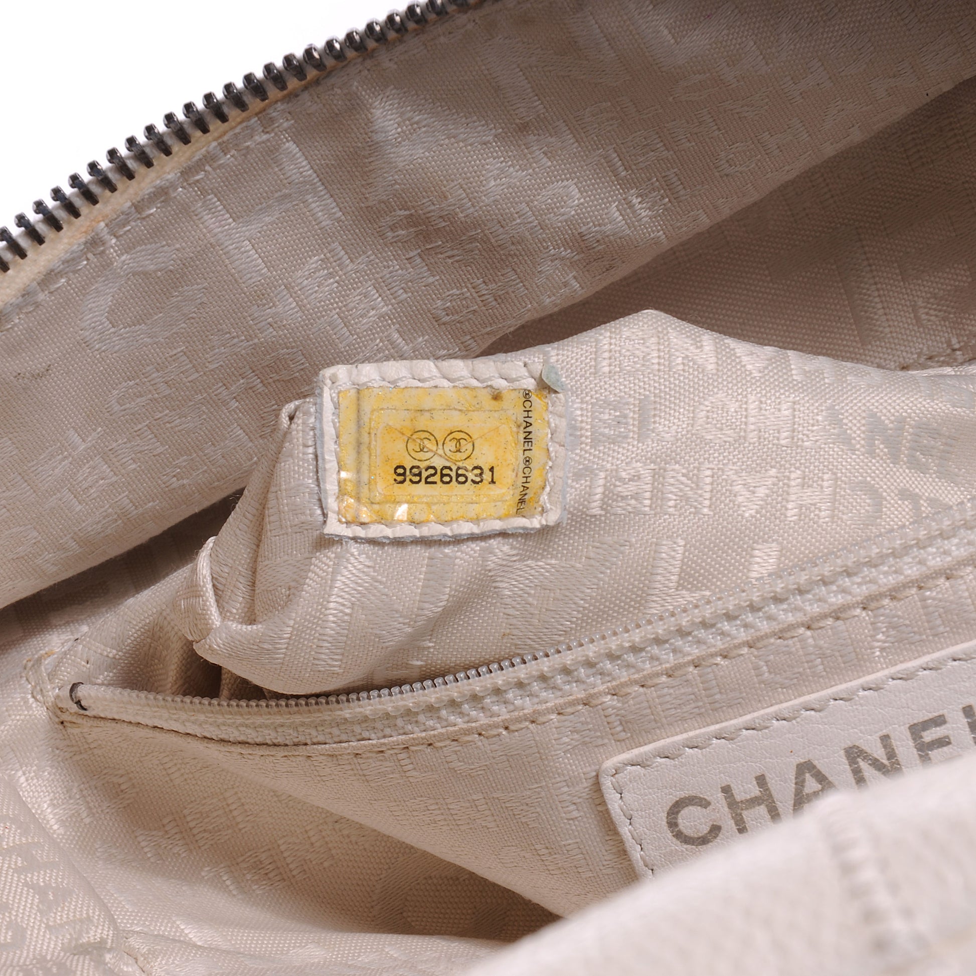 Chanel Leather Square Stitched Bowler White 8 of 8