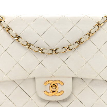 Chanel Lambskin Quilted Medium Double Flap White 5 of 15