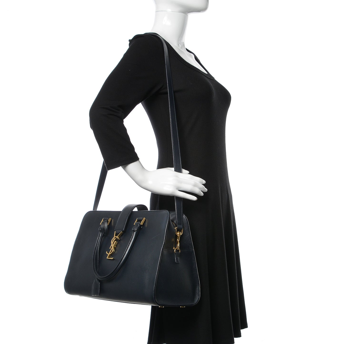 Calfskin Medium Monogram Cabas Navy