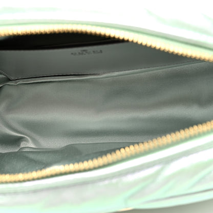 Gucci Iridescent Nappa Chevron Matelasse Small GG Marmont Chain Shoulder Bag Iridescent Salvy Green 5 of 9