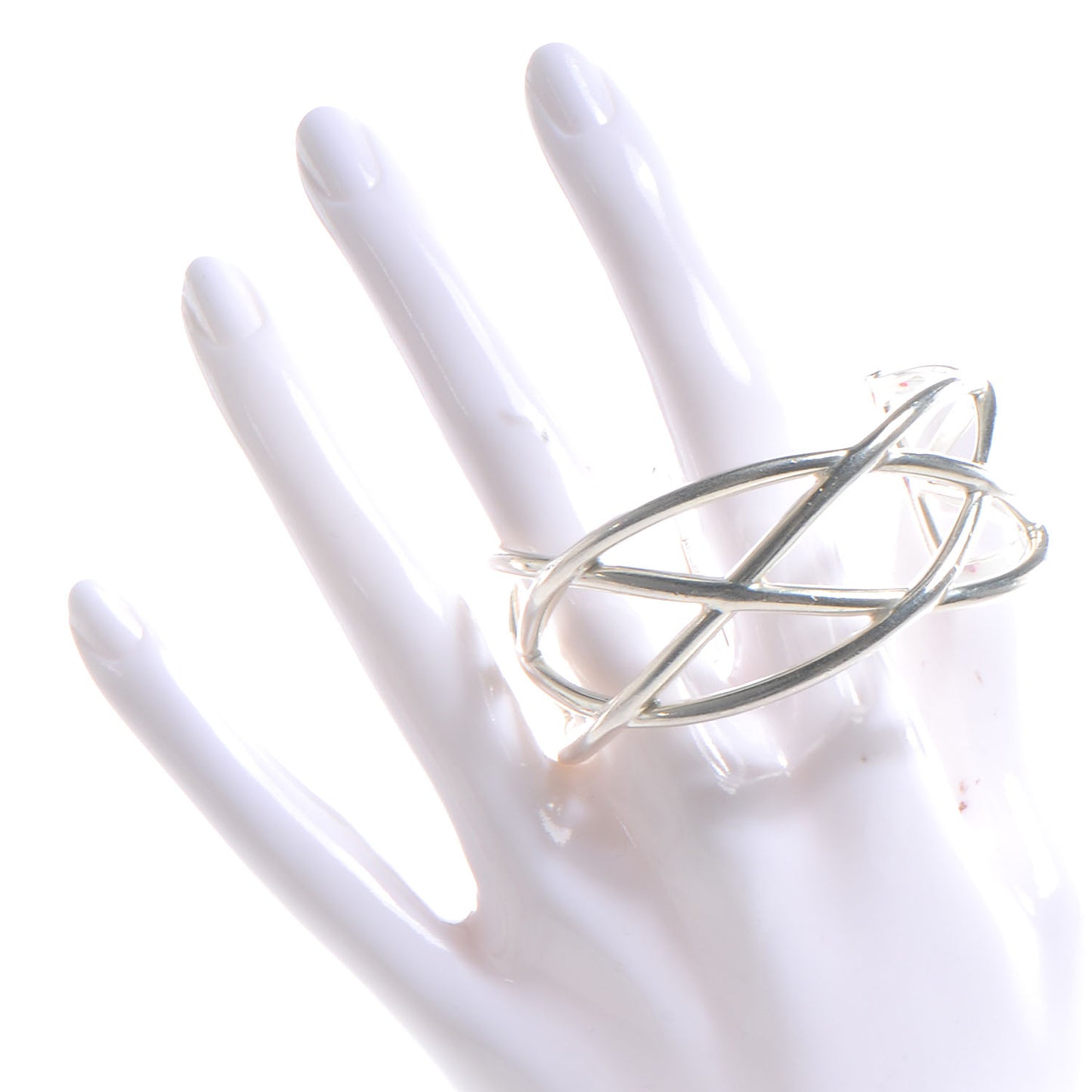 Sterling Silver Celtic Open Knot Cuff Bracelet