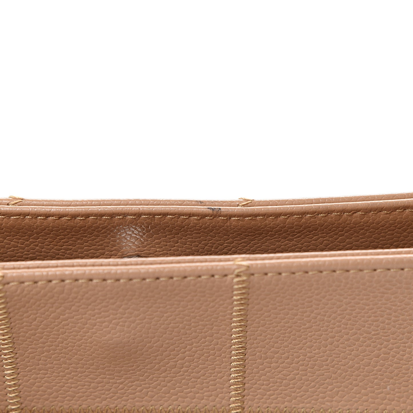 Caviar Square Stitched Tote Beige