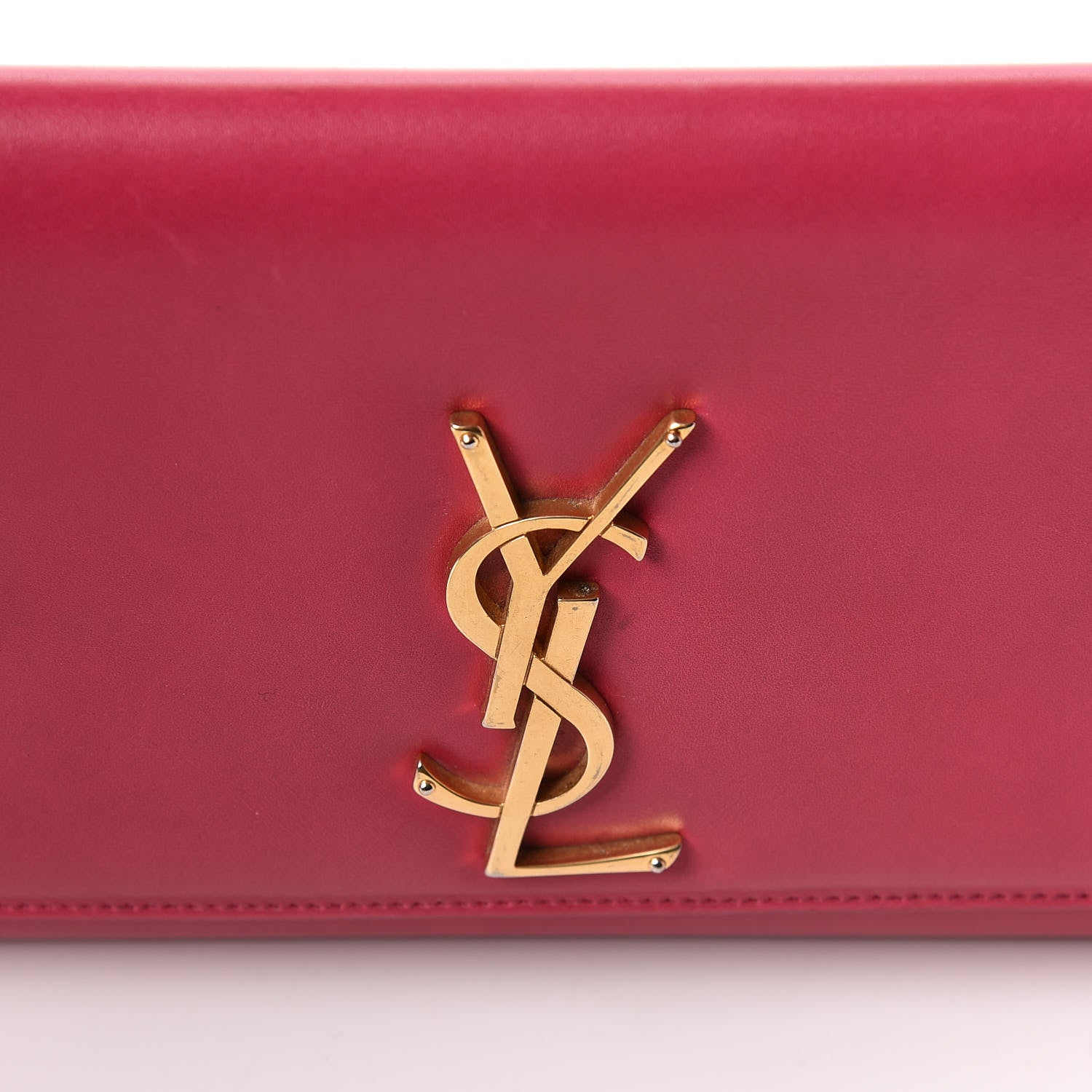 Saint Laurent Calfskin Classic Monogram Cassandre Clutch Bubblegum 12 of 16