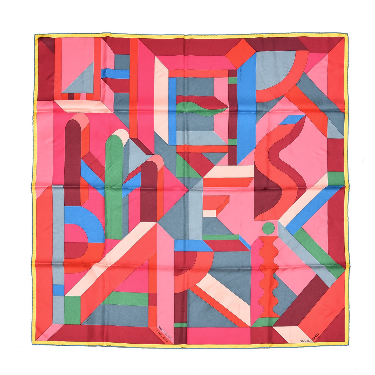 Silk Perspective Cavaliere 140 Shawl Rose Vif Cobalt Vert
