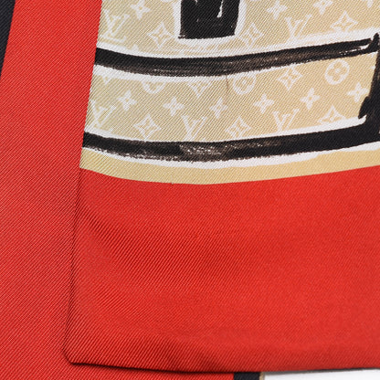 Louis Vuitton Silk Monogram Trunks Bandeau Brown 5 of 6