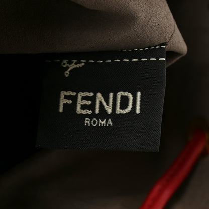 Fendi Vitello Grace F is Fendi Bi-Color FF 1974 Embossed Grande Mon Tresor Bucket Bag Maya Black Fragola 6 of 9
