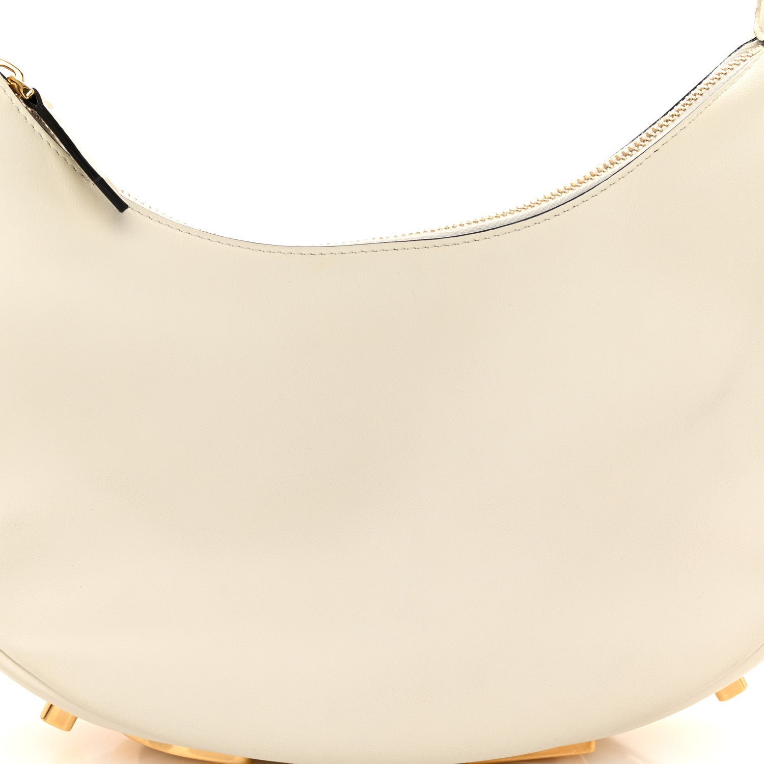 Fendi Vitello Grace Matte Small Fendigraphy Hobo Bag White Ice 8 of 10