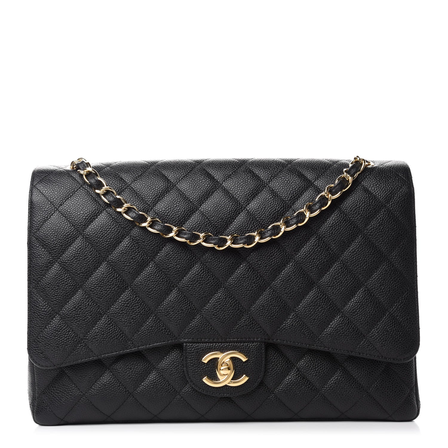 Chanel Caviar Quilted Maxi Double Flap Black 1 of 10