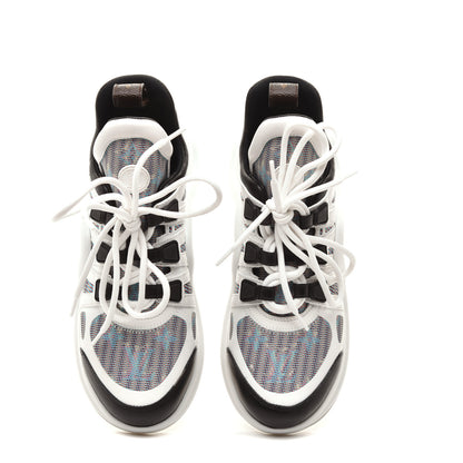 Louis Vuitton Calfskin Pop LV Archlight Sneakers 37 Blue 5 of 9