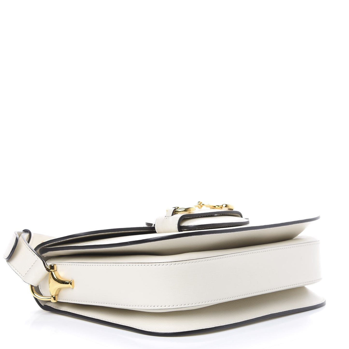 Azalea Calfskin Horsebit 1955 Shoulder Bag Mystic White