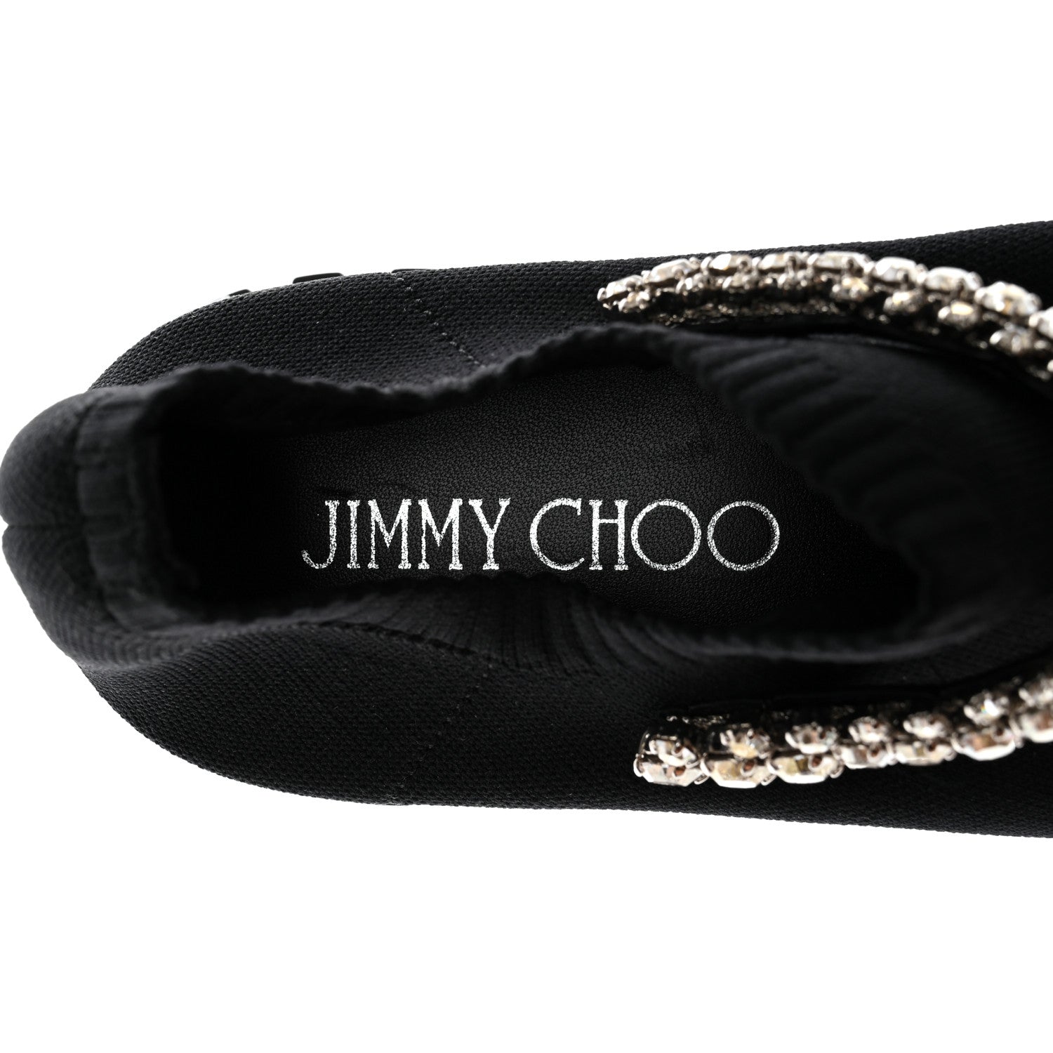 Jimmy Choo Knit Crystal Verona Sneaker 40 Black 7 of 8