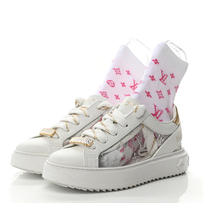 Louis Vuitton Monogram PVC Time Out Sneakers 38.5 Gold 4 of 16
