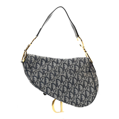 Christian Dior Monogram Saddle Bag Blue 2 of 4