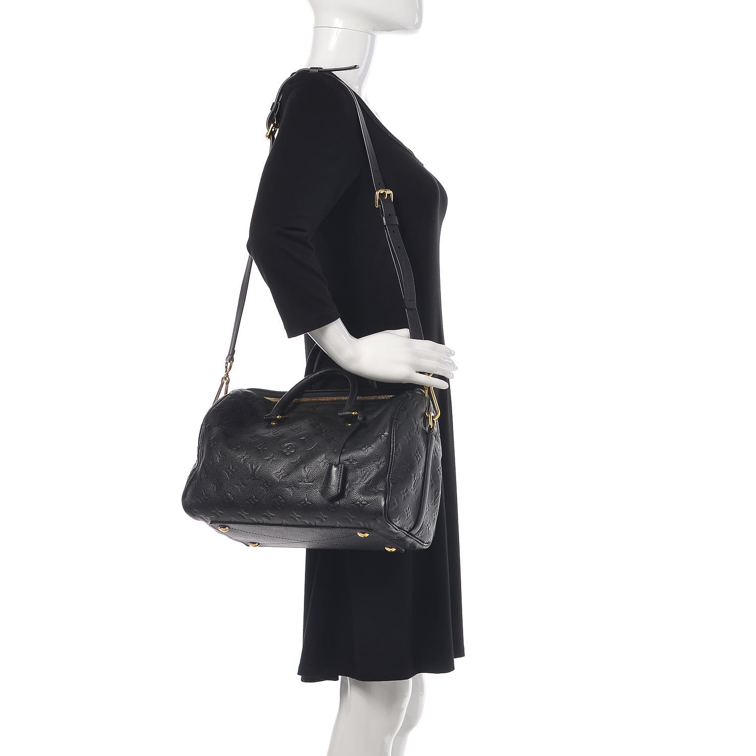 Louis Vuitton Empreinte Speedy Bandouliere 30 Black 2 of 12