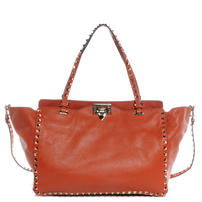 Valentino Garavani Vitello Medium Rockstud Tote English Red 1 of 10