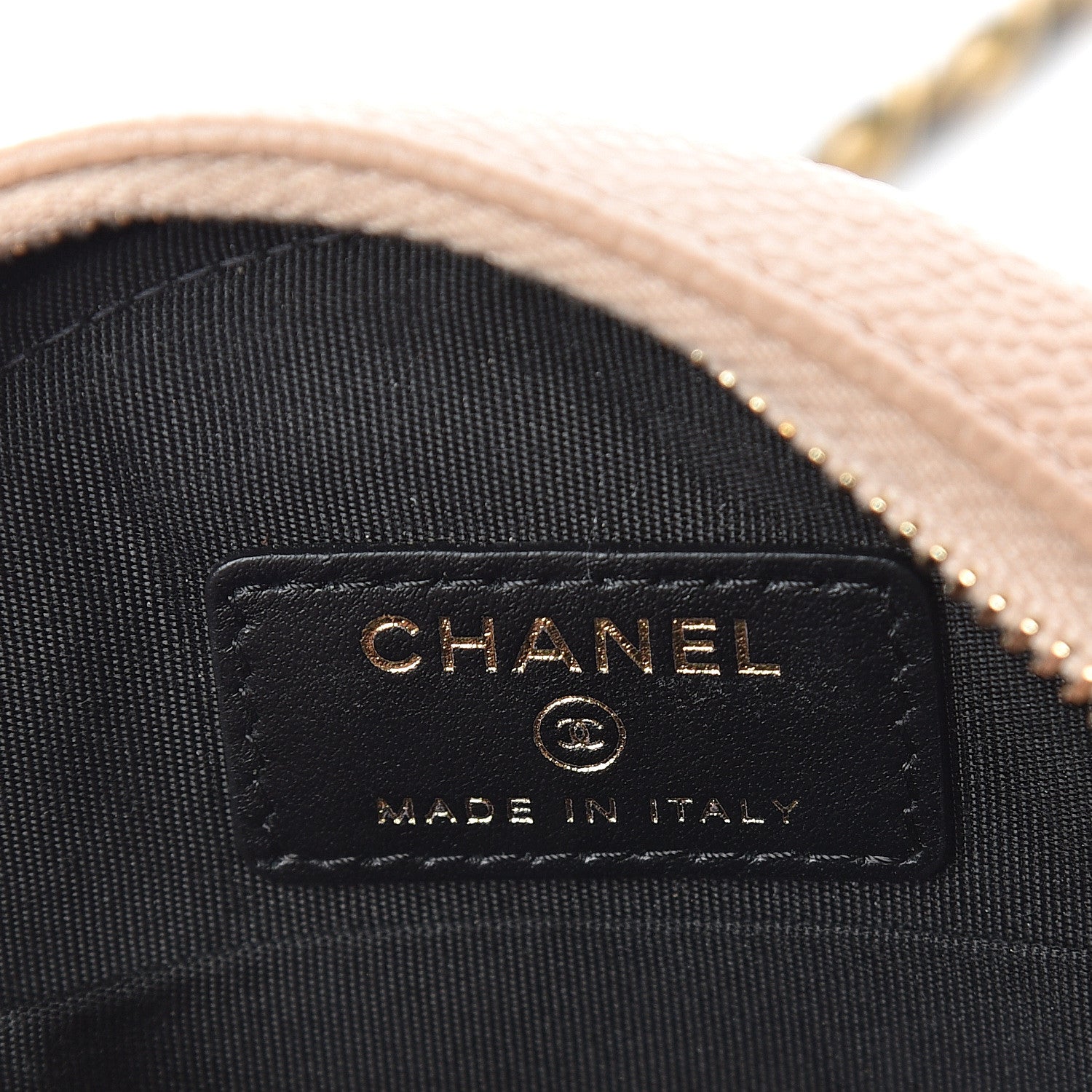 Chanel Caviar Quilted Round Filigree Crossbody Beige Black 5 of 8