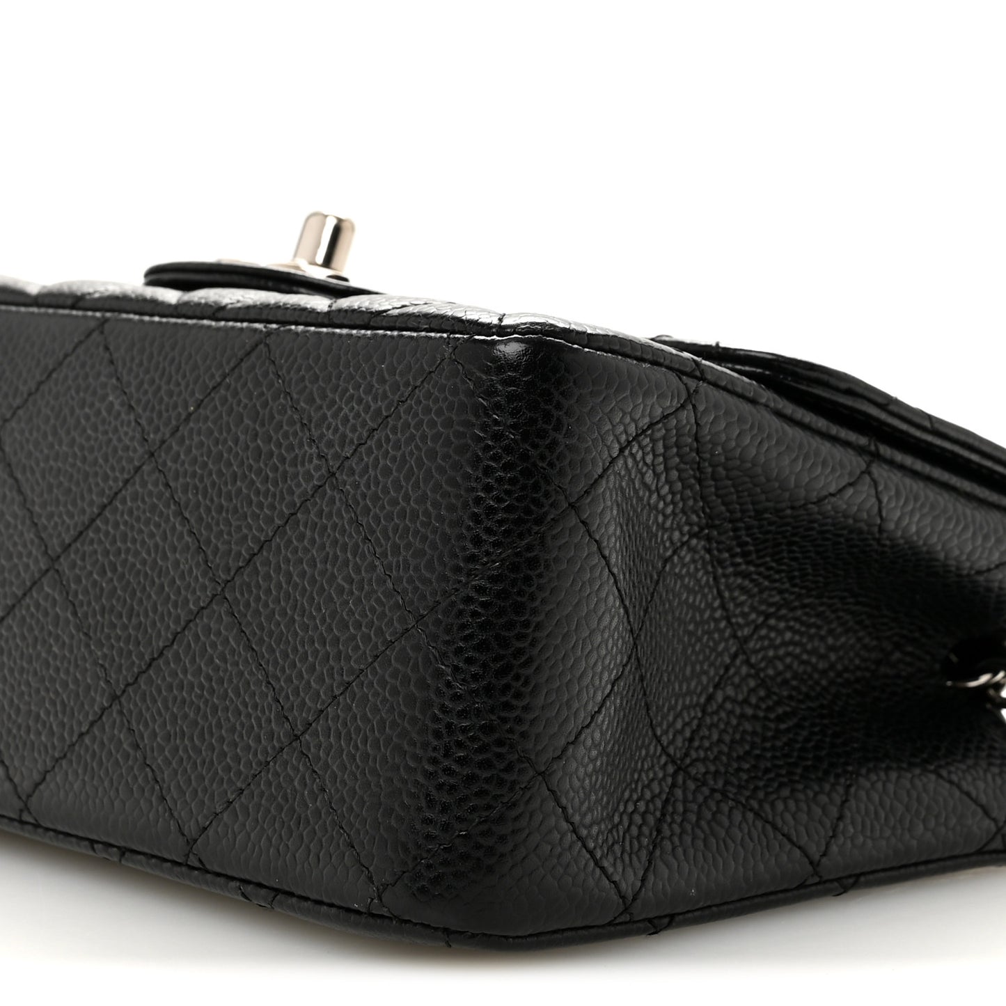 Caviar Quilted Mini Square Flap Black