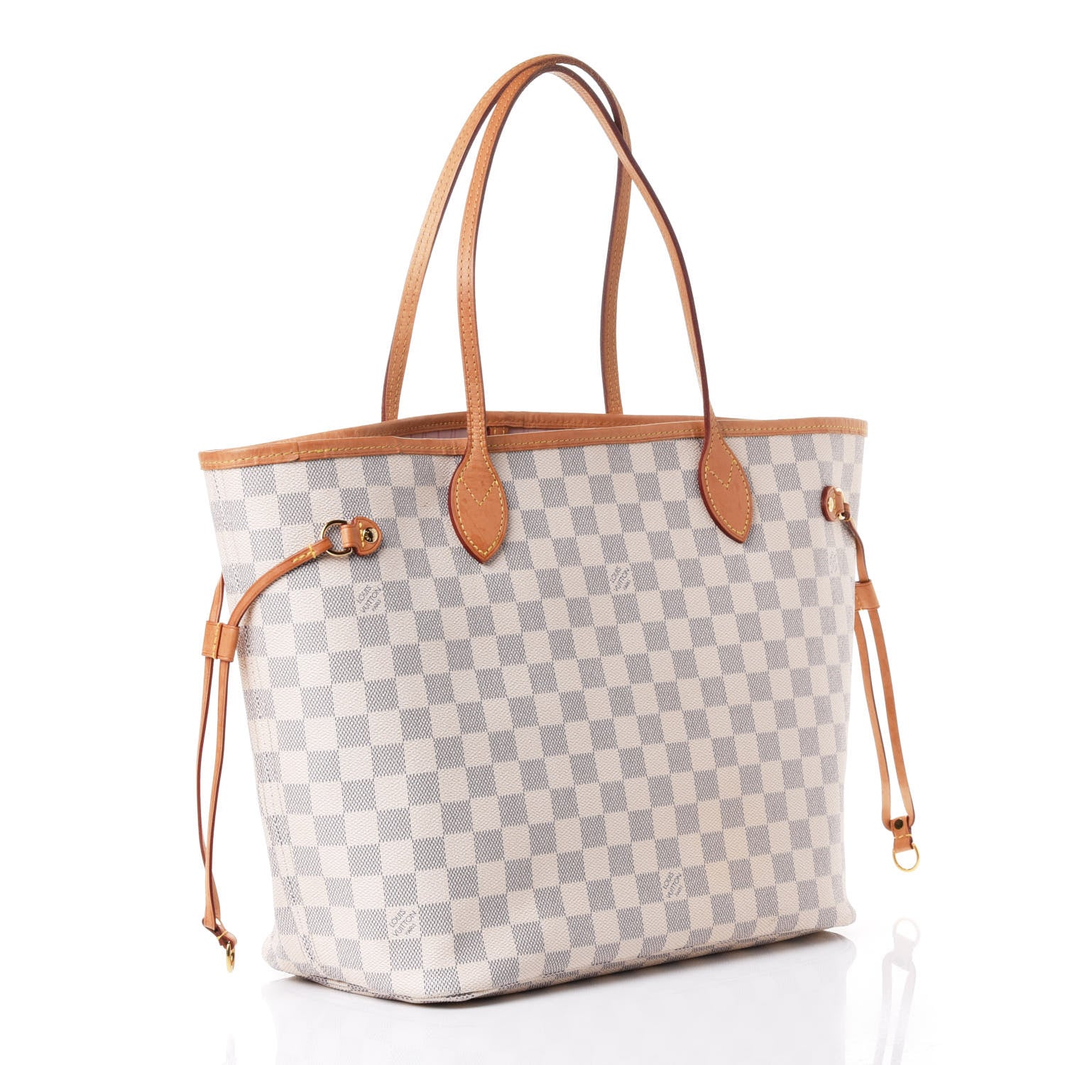 Louis Vuitton Damier Azur Neo Neverfull MM Rose Ballerine 2 of 4