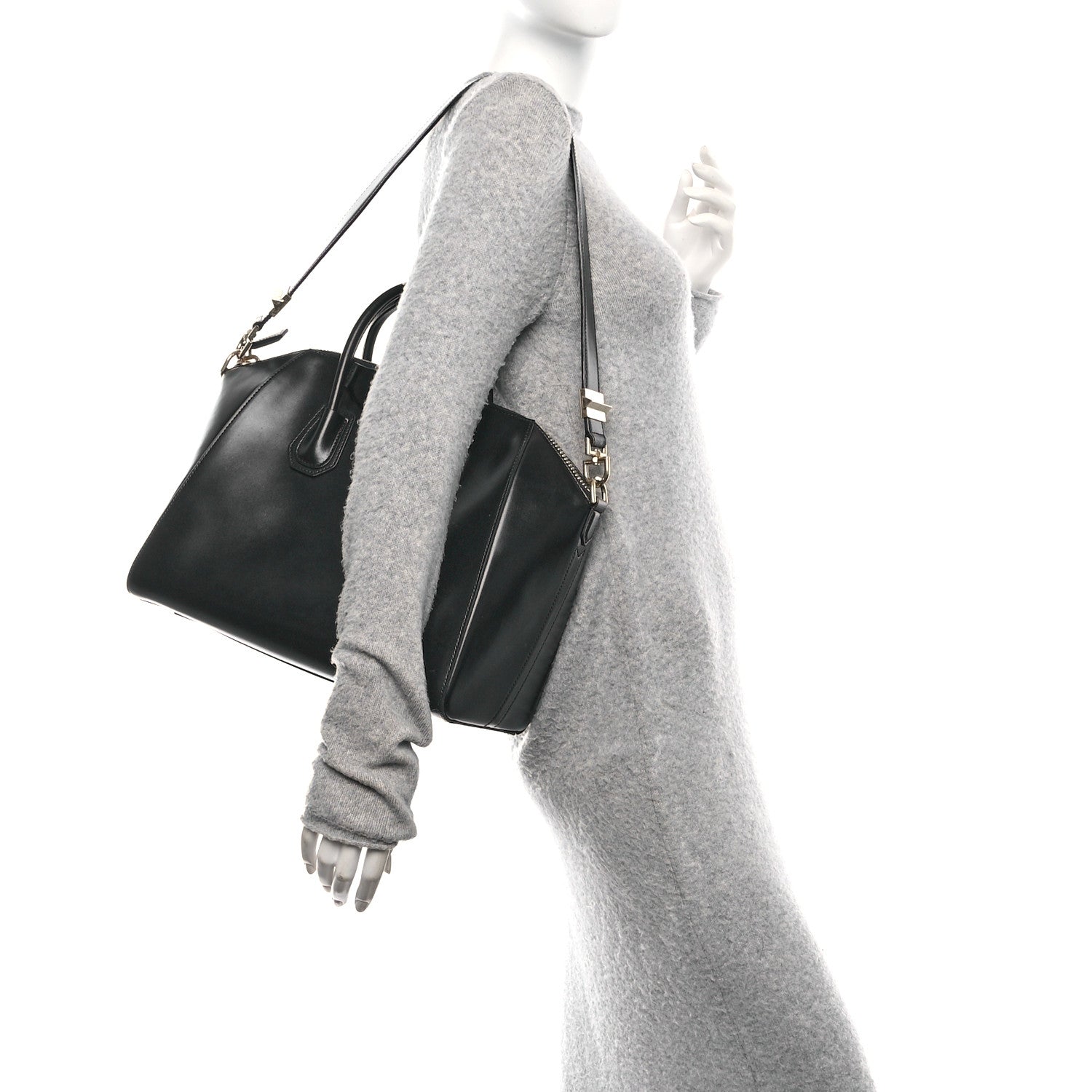 Givenchy Shiny Lord Calfskin Medium Antigona Black 2 of 10