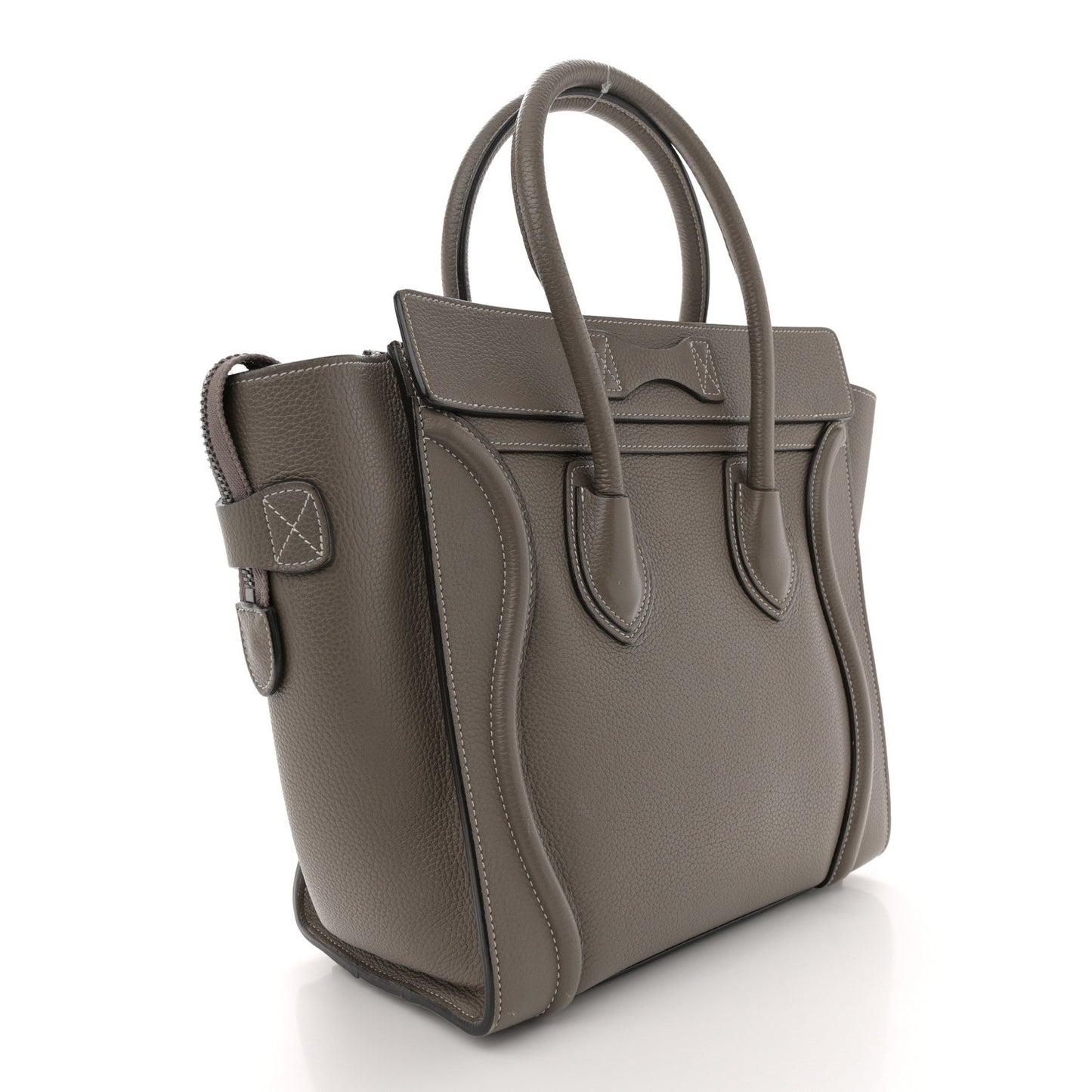 Drummed Calfskin Micro Luggage Souris