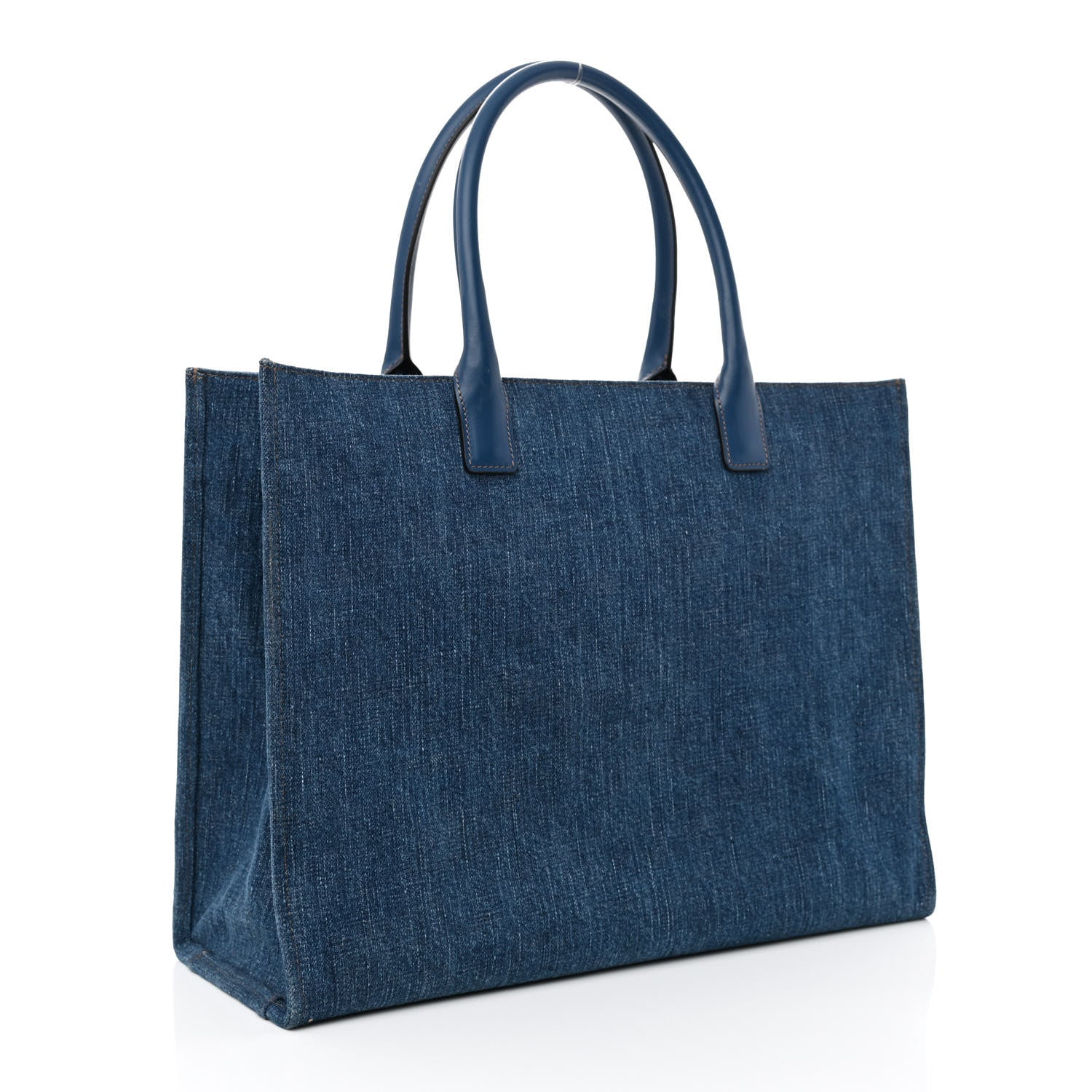 Versace Denim Calfskin La Medusa Tote Bag Blue 3 of 11