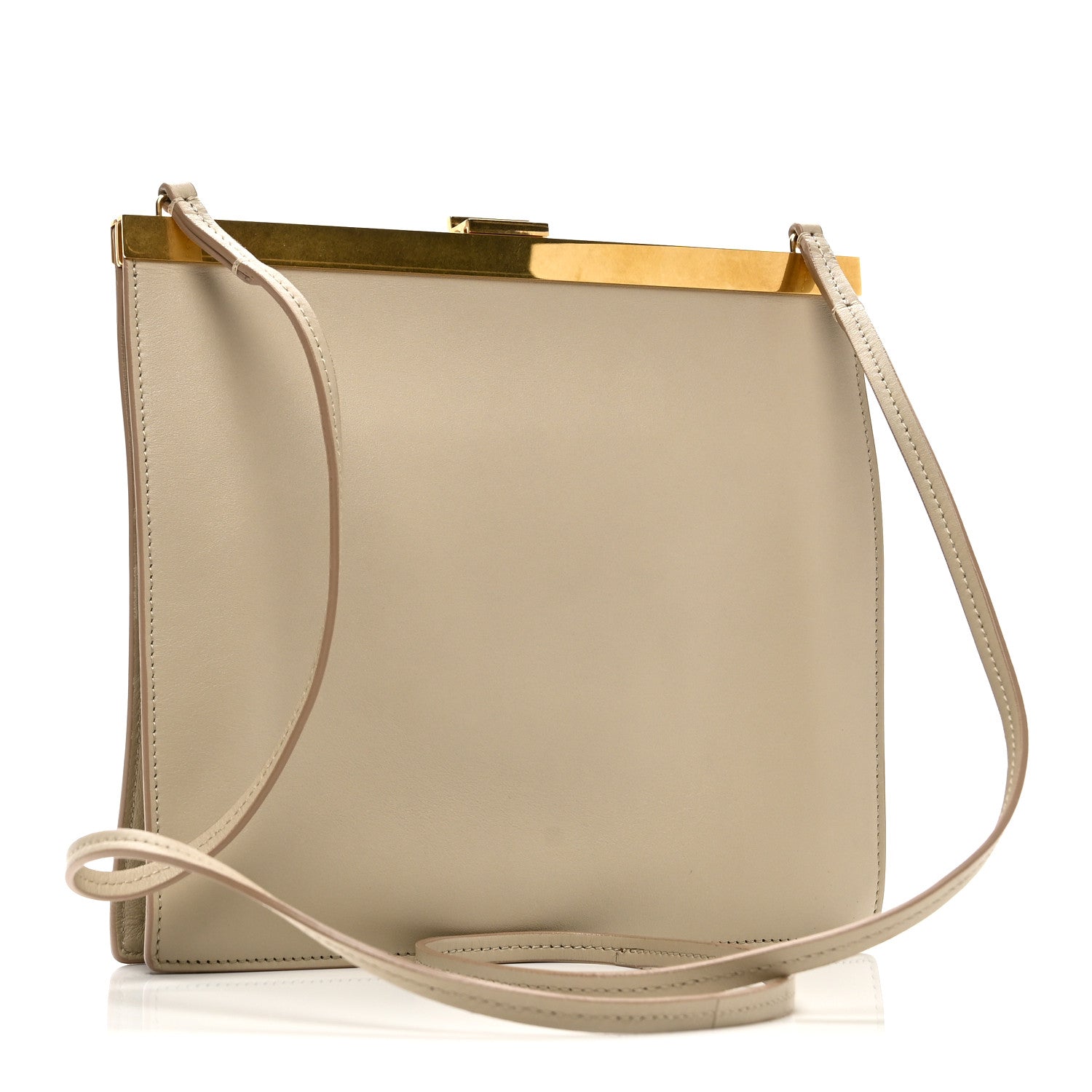 Celine Smooth Calfskin Mini Clasp Bag Beige 1877946 – FASHIONPHILE