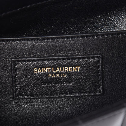 Saint Laurent Lambskin Matelasse Monogram Small Vicky Chain Bag Black 6 of 9