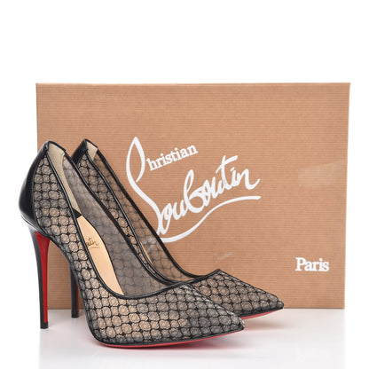 Christian Louboutin Nappa Bas Resille Follies Lace 100 Pumps 37 Black 10 of 10