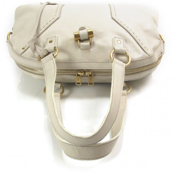 Leather Large Muse Ivory