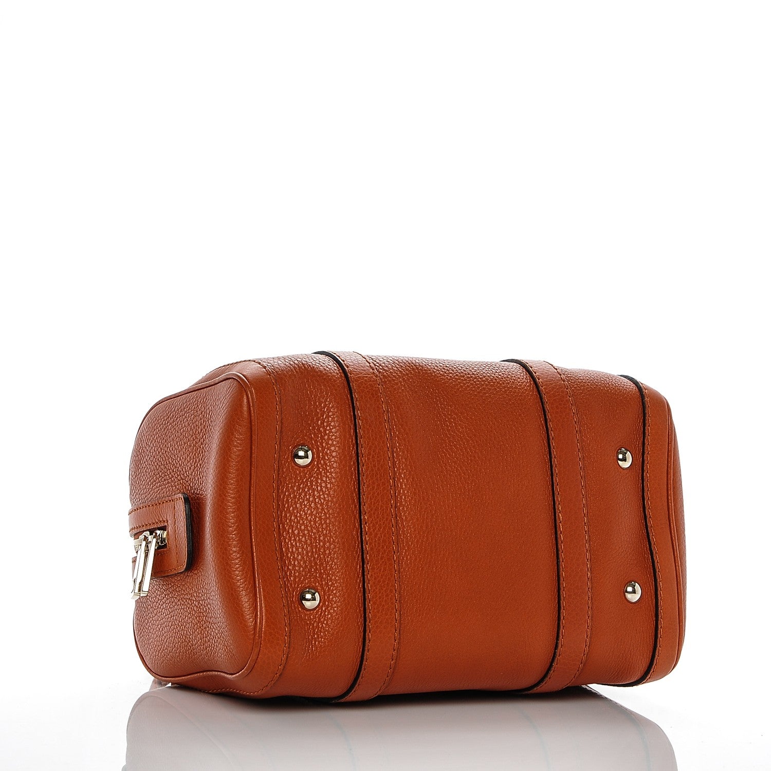 Gucci Pebbled Calfskin Small Boston Orange 4 of 7