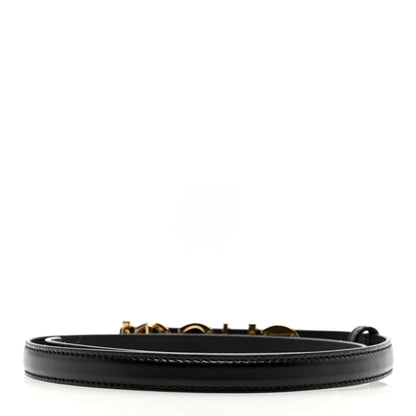 Gucci Plutone Calfskin Gucci Buckle 20mm Thin Belt 70 28 Black 2 of 4