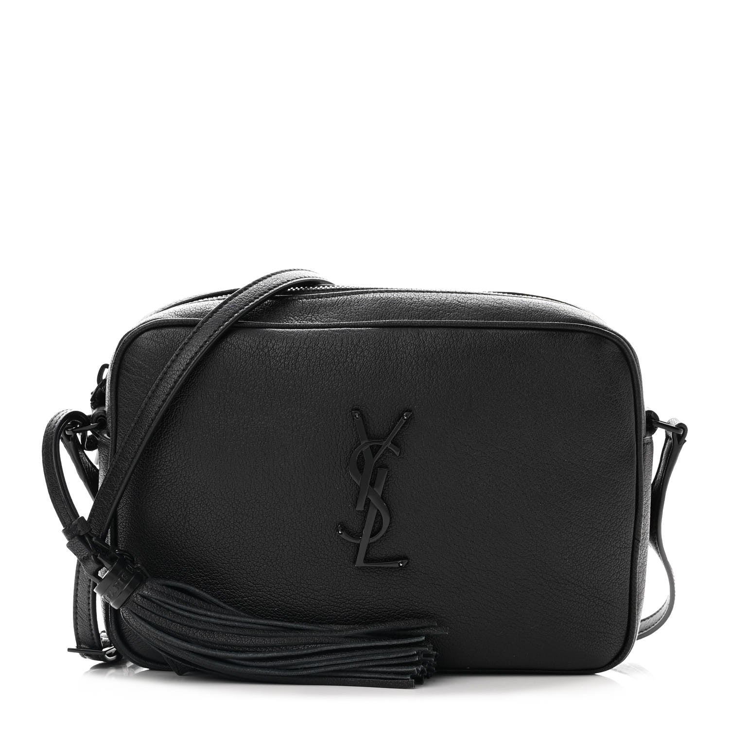 Saint Laurent Grained Lambskin Monogram Lou Camera Bag Black 1 of 10