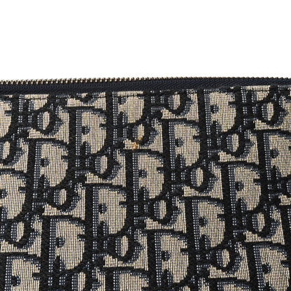 Christian Dior Oblique Pouch Clutch Blue 8 of 8