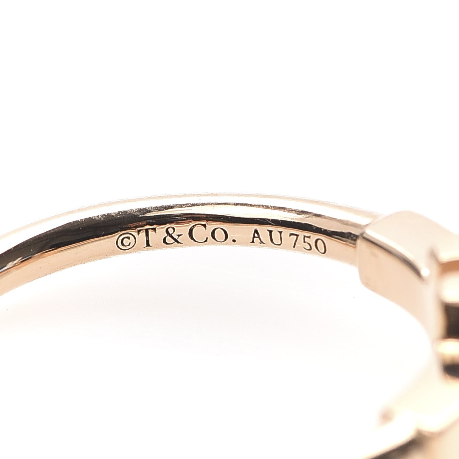 Tiffany 18K Rose Gold T Wire Ring 53 6.5 4 of 5