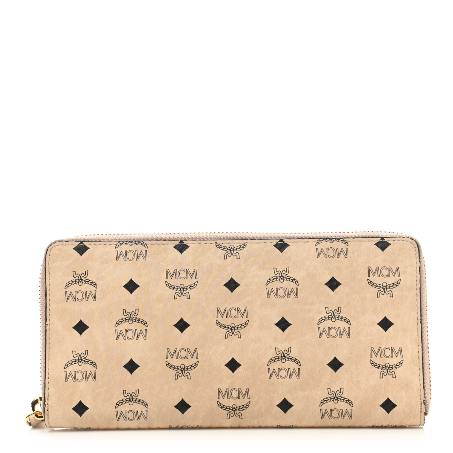 Visetos Large Zip Around Wallet Beige