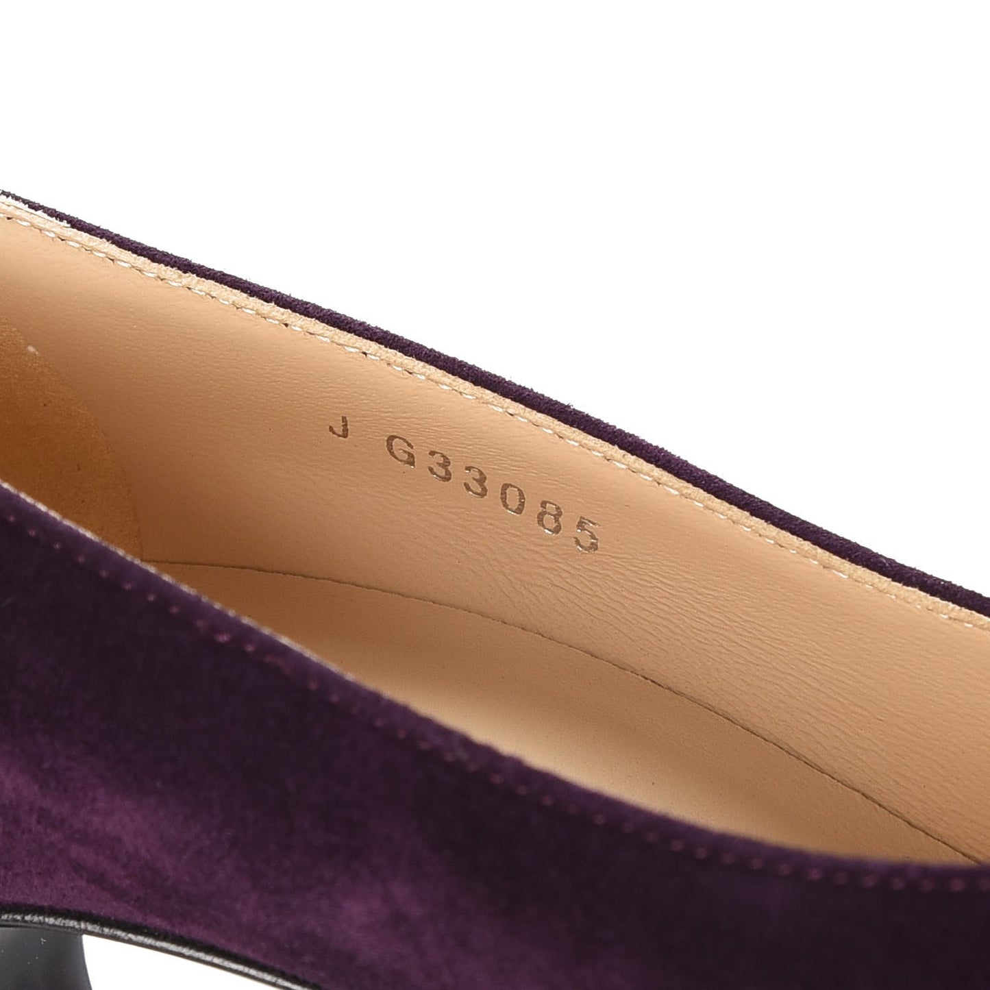 Suede Satin Cap Toe Pumps 38.5 Dark Purple Black
