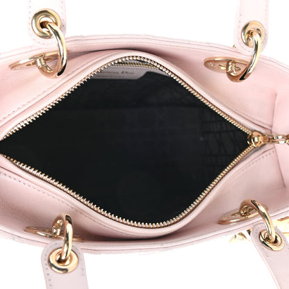 Christian Dior Lambskin Cannage Medium Lady Dior Light Pink 4 of 4