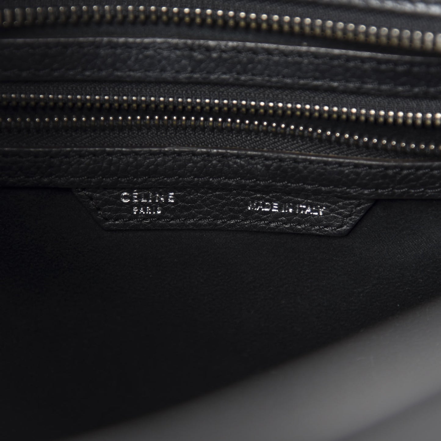 Drummed Calfskin Micro Luggage Black