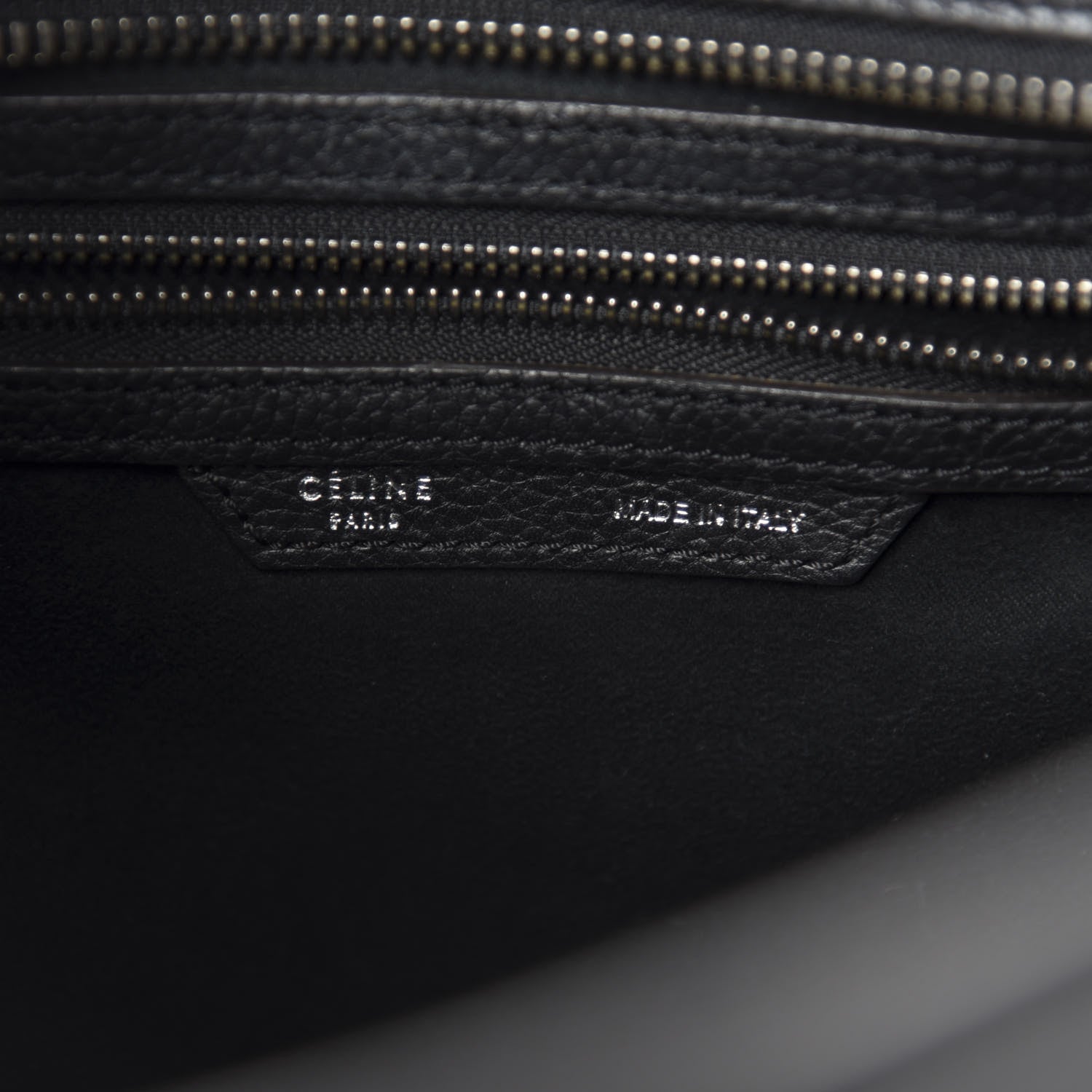 Celine Drummed Calfskin Micro Luggage Black 8 of 10