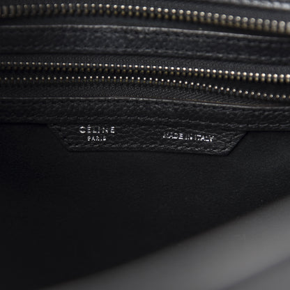 Celine Drummed Calfskin Micro Luggage Black 8 of 10