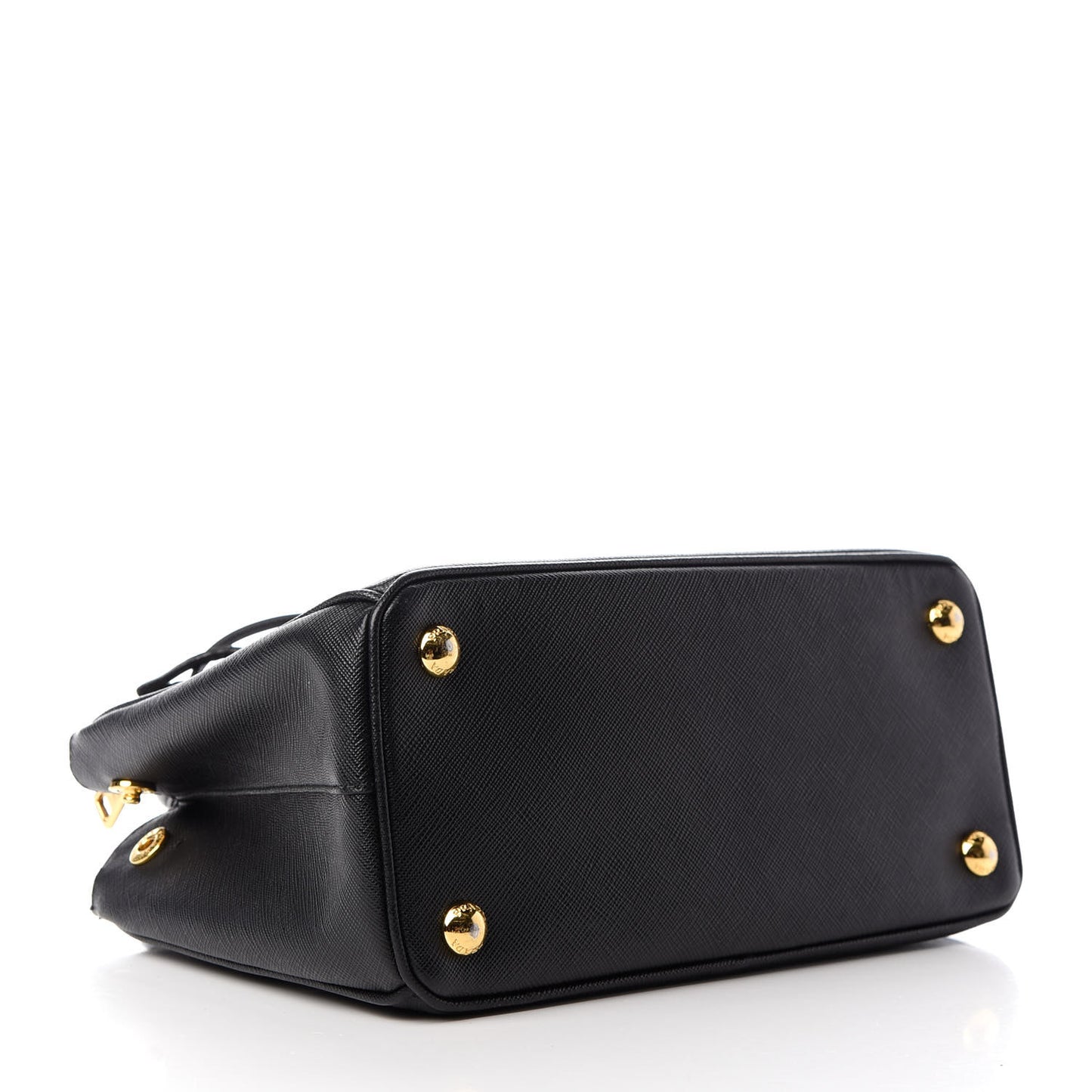 Saffiano Small Galleria Double Zip Tote Black